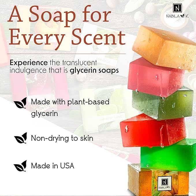 Glycerin Bar Soap Ume Blossom Scent - Natural, Vegan-Friendly, Hypoallergenic - Moisturizing and Hydrating with 100% Vegetable Glycerin - Sulfate-Free, Paraben-Free, Chemical-Free - 4.5 oz