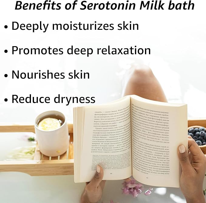 Creamy Coconut Lavender Milk Bath Soak Powder Moisturize Skin Calm Vanilla Luxury Spa Salt Destress Relaxation Gift for Women Perfect Stocking Stuffer