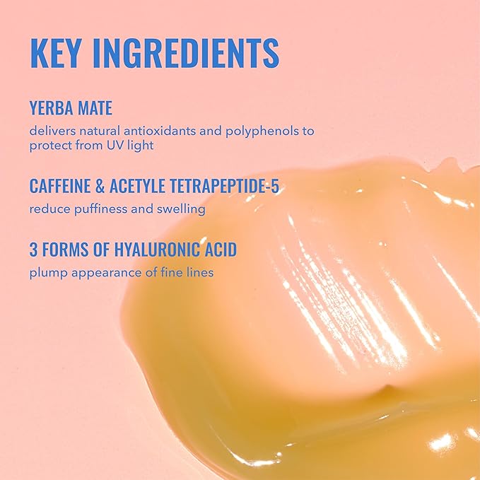 Good Molecules Yerba Mate Wake Up Eye Gel Pack 3 – 15 ml Each | Hydrating Under Eye Gel with Hyaluronic Acid & Caffeine for Dark Circles and Puffiness