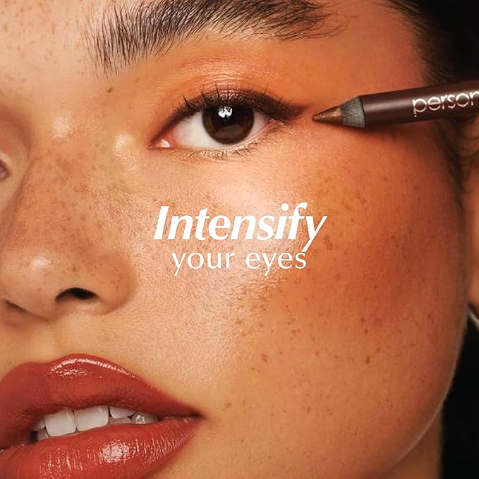 PERSONA 24HR Chocolate Waterproof Eyeliner Pencil | Creamy Smudgeable for Lash Line & Waterline | All-Day Wear | Vegan, Cruelty-Free | Sharpenable | Made in USA