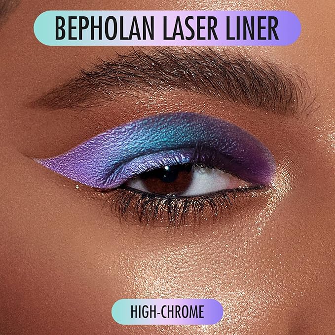 BEPHOLAN Metallic Eyeliner Pencil, Blue Purple Shifting Colors Glitter Waterproof Eye Liner, 24h Long-Lasting Pen, Purple-Blue (NORTHERN LIGHT)