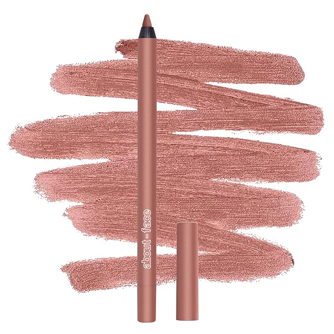 about-face Matte Fix Lip Pencil Baby Be Good – Long-Wear, Creamy Matte Lip Liner with Hyaluronic Acid & Vitamins C & E – Vegan, Cruelty-Free, Clean Beauty – 0.042 oz (Peachy Beige)