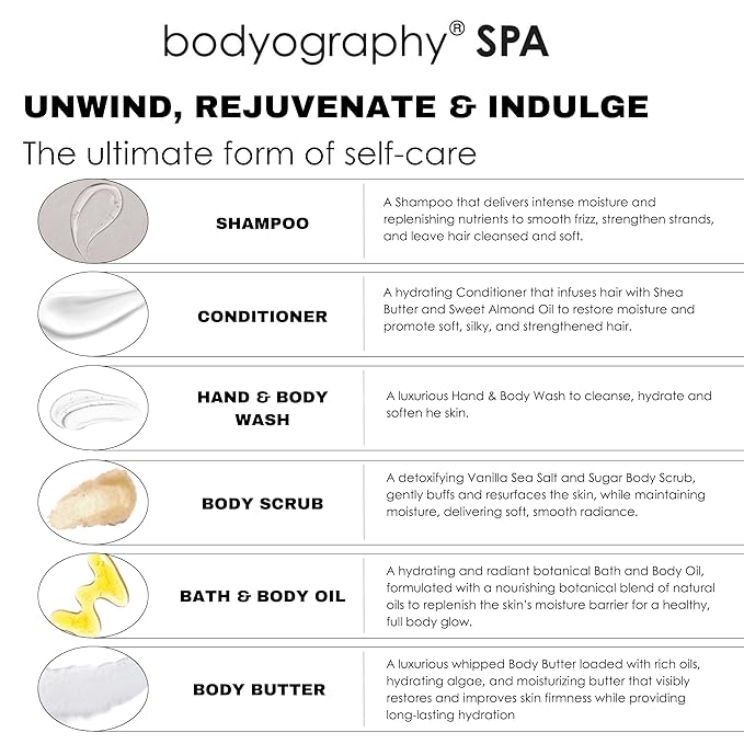 Bodyography Spa Body Butter 8 ounces | Vanilla Bourbon Fragrance | Luxurious Whipped Vegan Moisturizer with Ceramides, Algae Extract & Shea Butter | Firming Hydration for Dry Skin