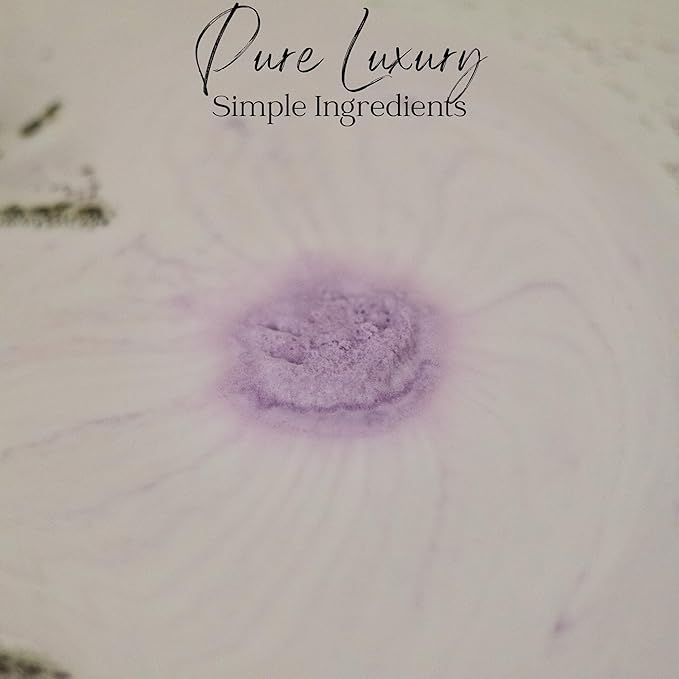 EvolutionUSA Lavender Dreams Bath Bombs for Women – 3 Organic Flower Bath Bombs, Soft Lavender Bath Fizzers, Womens Bath Gift Valentines or Easter, Lush Bath for Girls, Mothers Day Bathbombs