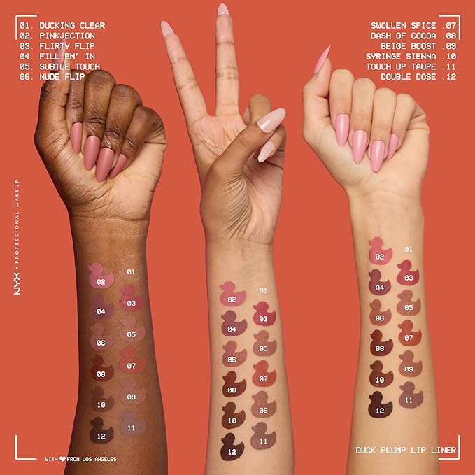 NYX PROFESSIONAL MAKEUP Duck Plump Plumping Lip Liner, Matte Pencil With Up To 10HR Wear, Double Dose (Dark Brown Lip Liner)