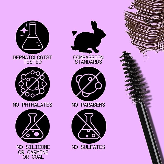 Pacifica Beauty, Highest Lash Chronic Volume Mascara, Black, Lash Lift + Conditioning, Vitamin B + Coconut, Silicone, Sulfate + Paraben Free, Vegan and Cruelty Free