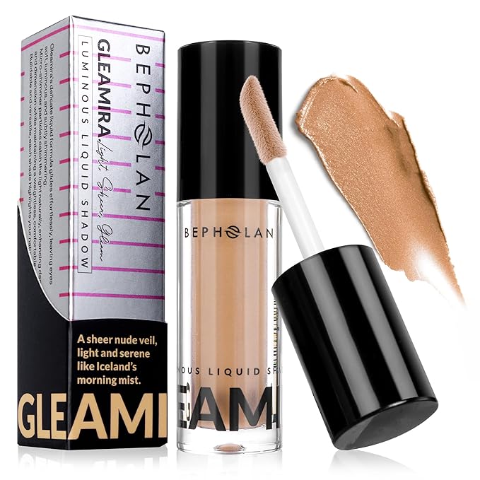 BEPHOLAN Nude Liquid Eyeshadow With Subtle Shimmer.Waterproof,Long-Lasting, Neutral Naked Smooth Creamy Eyeshadow Lightweight(Iceland Mist 06#)