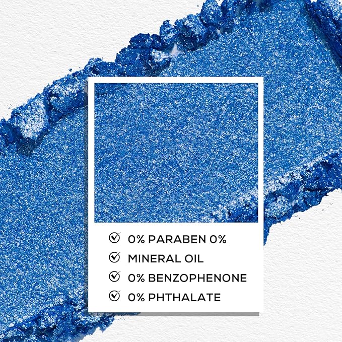 MAKI YIKA Dark Blue Crème Eyeshadow Single, Shimmer Sea Blue Cream Eye Shadow palette for Women, Color Stay Long Lasting Waterproof Eye Makeup Monochrome Eyeshadows,#20