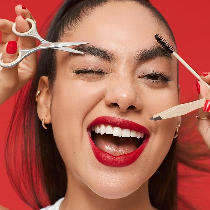 Revlon Designer Series Brow Set, Trimming and Shaping Eyebrow Kit with Scissors and Spoolie Brush, Easy to Use at Home or on The Go, 1 Count