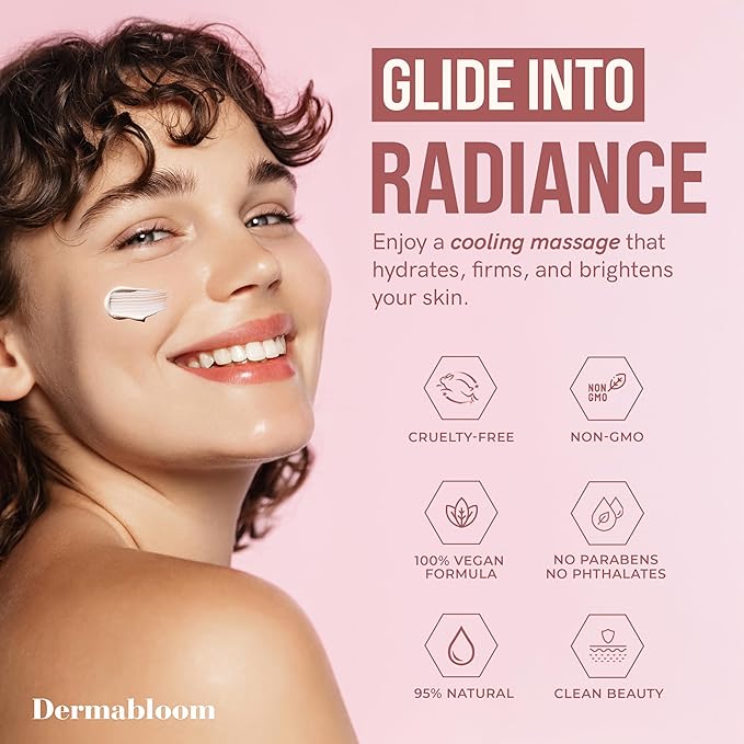 Collagen Face Roller Cream – Firms, Depuffs, Smooths Fine Lines – Dermatologist Tested, Anti-Aging, Korean Skin Care – Vegan, Clean Beauty, Non-GMO, Made in Korea – 1.69 Fl Oz