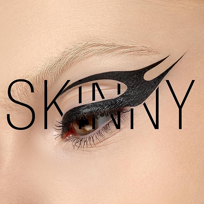 wet n wild Breakup Proof Skinny Ultra-Fine Brush Tip Waterproof Liquid Eyeliner Ultra Black (Pack of 2)