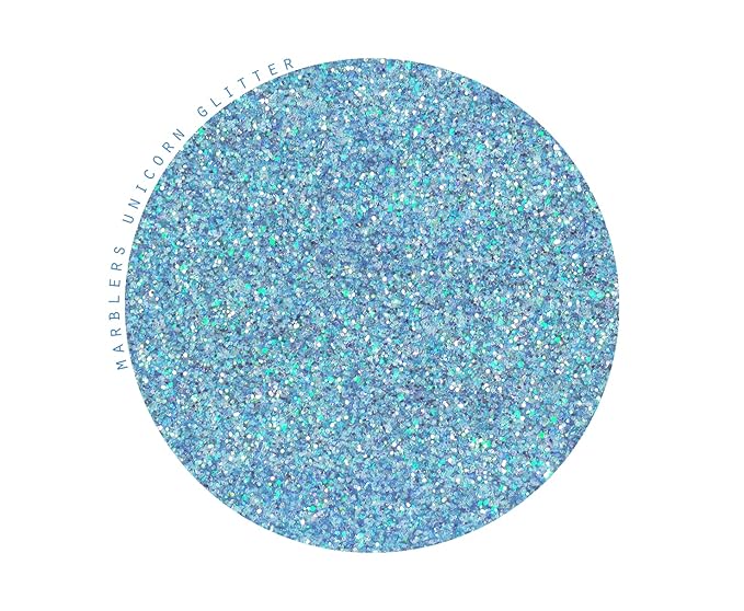 MARBLERS Holographic Face & Body Glitter [Unicorn Blue] 0.18oz (5g) | Fine | Non-Toxic | Vegan | Cruelty-Free | Festival, Rave & Party Makeup | Eye, Hair, Nail Polish, Eyeshadow | Nail Art | Gel Nail