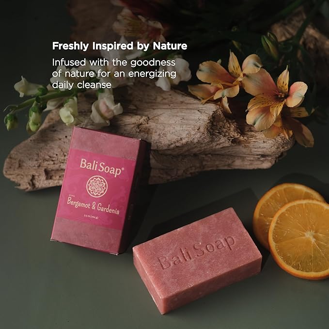 Bali Soap Feminine Collection - Handmade Natural Bar Soap for Women, Floral Scents with Essential Oils, Vegan Cold Process 6-Pack, Moisturizing and Gentle Cleansing for All Skin Types
