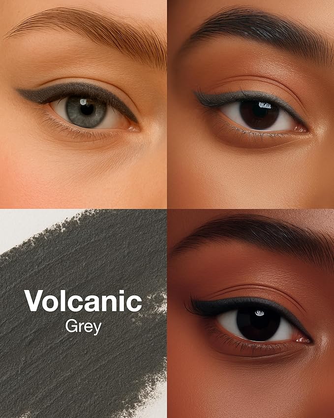 Mineral Fusion Eye Pencil (Grey - Volcanic) - Eyeliner with Soothing Chamomile, Meadowfoam & Vitamin E - Smooth & Long Lasting, Hypoallergenic, Non-Irritating Eye Makeup