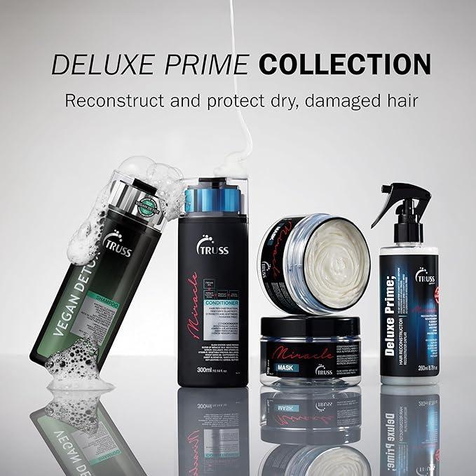 TRUSS Vegan Metal Detox Shampoo - Clarifying Shampoo for Women & Men - Gently Cleanses Build-Up, Excess Oil, & Chlorine - Creates a Pollution Barrier & Protects Hair Color (10.14 fl oz)