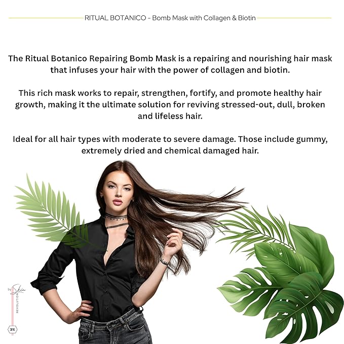 Ritual Botánico Keratina Orgánica | Treatment to Straighten, Repair and Relax Hair | All Natural, Organic & Vegan Ingredients | Product of Colombia (MASK)