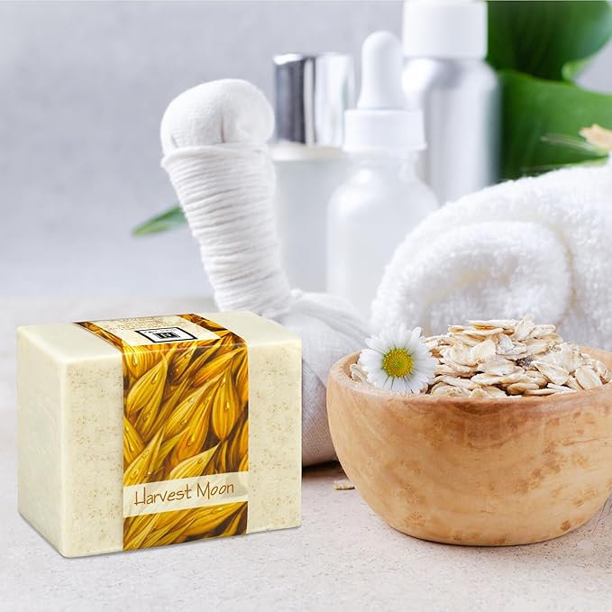 Glycerin Bar Soap Harvest Moon Scent - Natural, Vegan-Friendly, Hypoallergenic - Moisturizing and Hydrating with 100% Vegetable Glycerin - Sulfate-Free, Paraben-Free, Chemical-Free - 4.5 oz