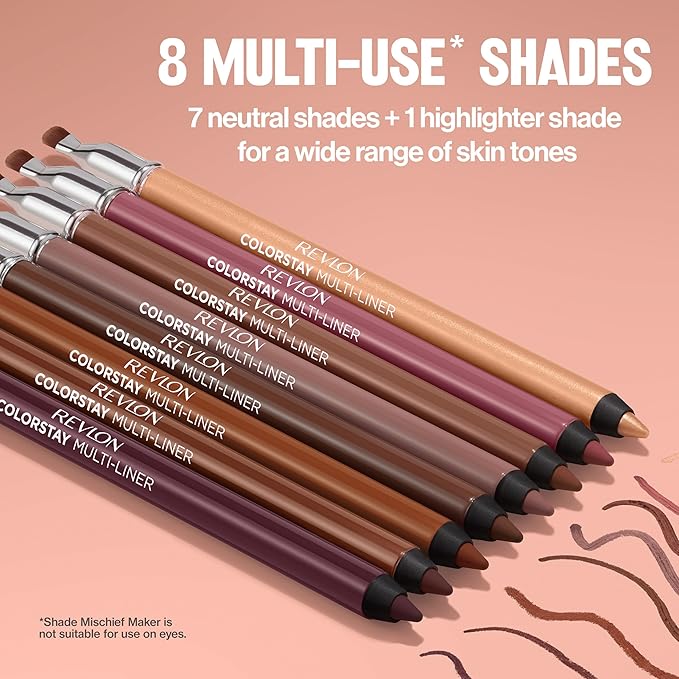 Revlon ColorStay Multi-Liner, Creamy Formula, Multiuse For Lips, Eyes & Face, Precision Brush for Easy Blending, 007 As Is