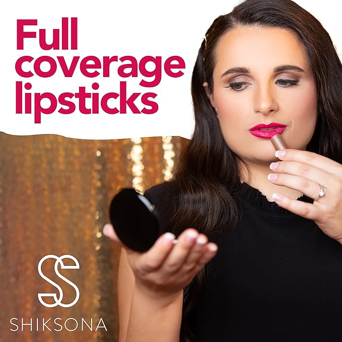 ShikSona Barrier Breaking Beauty | Vegan, Creamy, Full Coverage Matte Lipstick in a Timeless, Rich Blue Red Shade