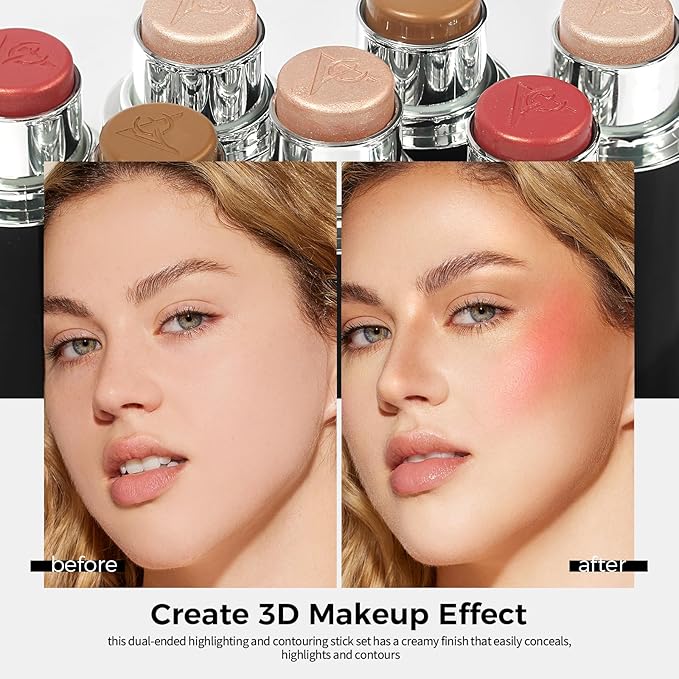 Anglicolor Blush Stick, Matte, Ceam Blush, Non-Greasy, Blush Stick for Cheeks, Blendable Color, Fragrance of Flowers, Smooth, Long Lasting, Highly Pigmented, Hydrate,Better for Fair Skin