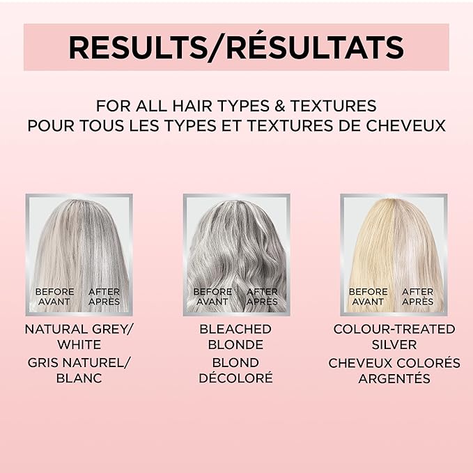 L'Oreal Paris Le Color Gloss One Step In-Shower Toning Hair Gloss, Neutralizes Brass, Conditions & Boosts Shine, Silver, 4 Ounce (Pack of 2)