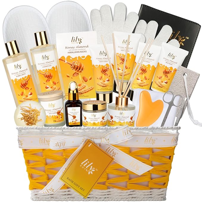Mothers Day Gifts for Women - 21Piece Luxury Bath and Body Gift Basket Set for Women Men Spa Gift Baskets Set Self Care Gift | Valentines Day, Birthday Gifts, Christmas Gift Sets for Her & Him