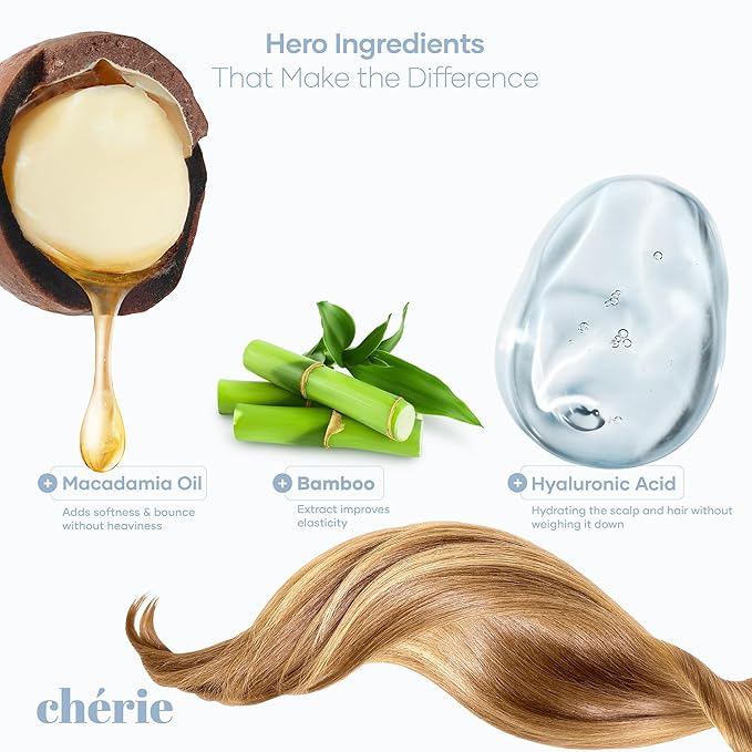 Deep Conditioning Hair Mask for Curly and Straight Hair With Macadamia Oil, Hyaluronic Acid & Bamboo Extract, Hydrating for Dry Damaged, Helps Repair, Reducing Frizz & Breakage, Vegan 16.90 oz | Hydrating, Deep Conditioning, Frizz-Free, Helps Repair