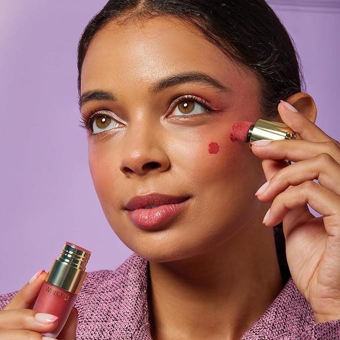 Winky Lux Cheeky Rose Liquid, Gel-Cream with Buildable Color, Lightweight Velvet Finish, Long-Lasting Neutral Rose Shade, Queen