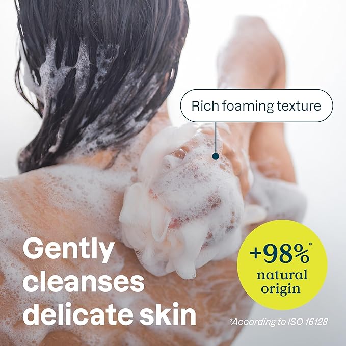 ATTITUDE Body Wash for Sensitive Skin with Oat, EWG Verified, Dermatologically Tested, Vegan, Extra Gentle, Unscented, 16 Fl Oz (Pack of 2)