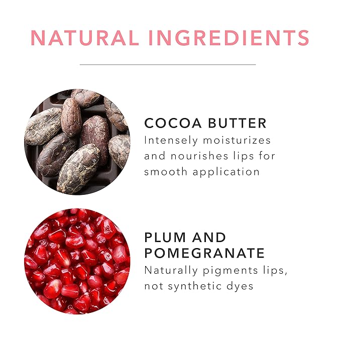 100% PURE Pomegranate Oil Anti-Aging Lipstick Long Lasting, Vibrant Makeup - Moisturizing Cocoa Butter Satin Finish - Vegan Fruit Pigmented Buttercup Color (Cool Deep Pink) - 0.15 oz