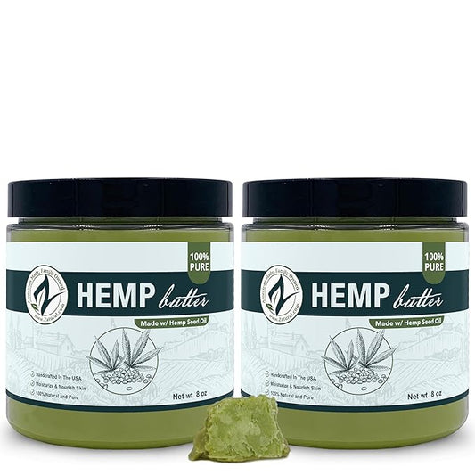 Zatural Hemp Butter Handcrafted, Vegan, 2 Simple Clean Ingredients (2 Pack)