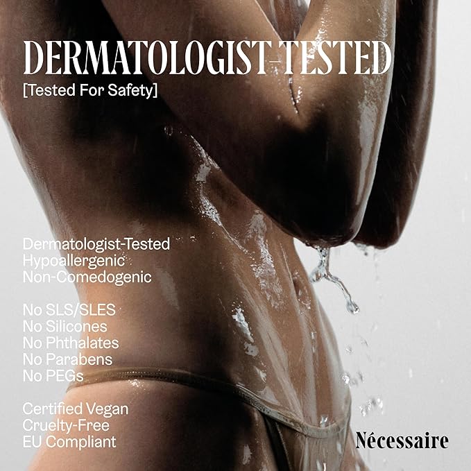Nécessaire The Body Exfoliant Bar. 2% Physical Exfoliant. 5 Ceramides. Niacinamide. Smooth KP, Rough Patches, Ingrown Hairs. Fragrance-Free. 140 g / 5 oz