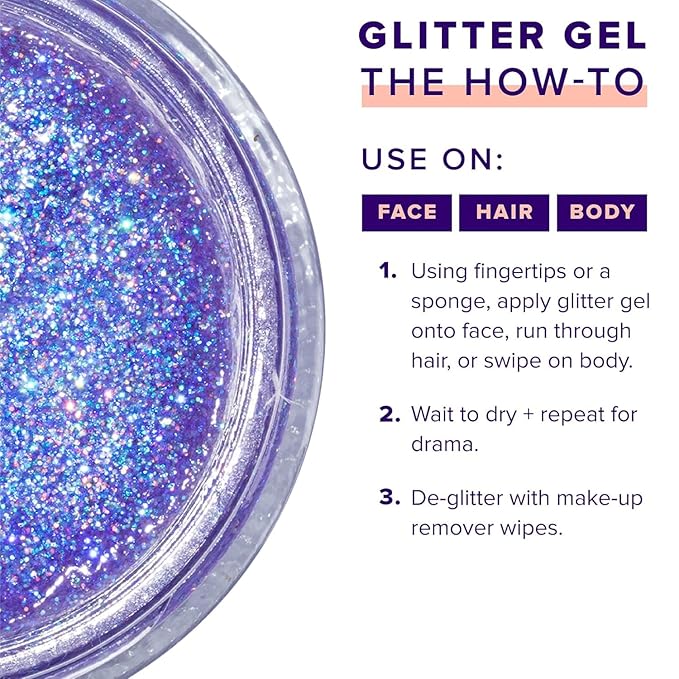 UNICORN SNOT Holographic Face Glitter & Body Glitter Gel | Hair Glitter, Vegan & Cruelty-Free, 1.7 oz 3-Pack (Flamingo/UV/Bling)
