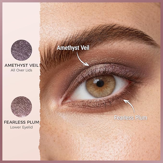 exmiloo Cream Eyeshadow Stick - 2-in-1 Dual-Ended Shimmer Eye Shadow Stick - Long Lasting, Crease-Proof, Waterproof, Smudge-proof (Lavender Dusk)