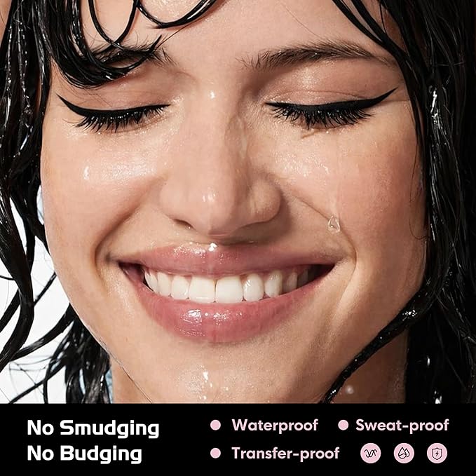 Black Eyeliner No Budge Retractable Eye Liner, Creamy Pigmented & Waterproof Creates Bold & Defined Lines Vegan & Cruelty-Free Easy to Apply （Black）