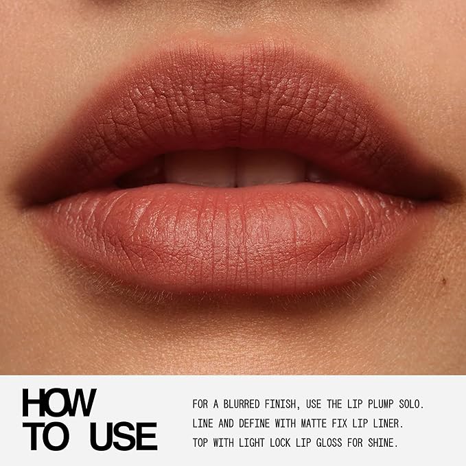 about-face Blur Matte Lip Plump – Soft-Matte Liquid Lipstick with Plumping Effect – Hydrating, Vegan, Cruelty-Free, Clean Beauty – 0.2 oz (Opulent - Rich Mahogany)