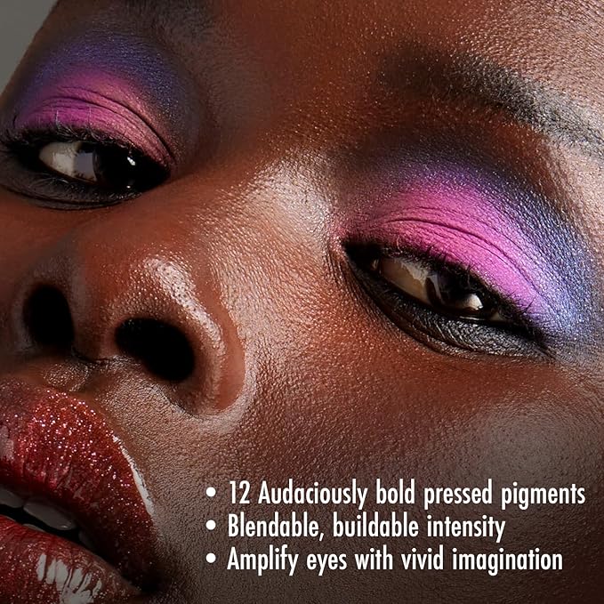 Black Radiance Brilliant Effects Eye Shadow Palette, 12 Intense Ultra Pigmented Powder, Buildable & Blendable Versatile Satin to Shimmer Finishes, Cruelty-Free & Vegan - Tribal Bright