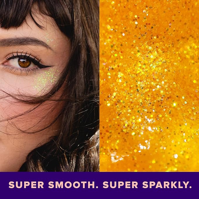 UNICORN SNOT Holographic Face Glitter & Body Glitter Gel | Hair Glitter, Vegan & Cruelty-Free, 1.7 oz Orange Glitter (Fire)