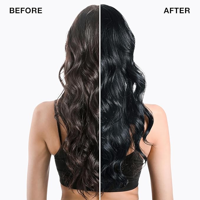 IGK Permanent Hair Dye Color Kit Set of Two | 1B Moon Dance - Darkest Blue Black | 100% Gray Color Coverage + Strengthen + Shine | Ammonia Free