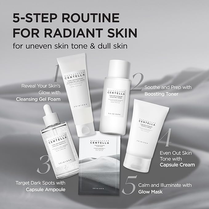 SKIN1004 Tone Balancing Capsule Ampoule, Niacinamide & Centella Serum for Face, Korean Hydrating Facial Serum for Dark Spot & Skin Tone with Tranexamic Acid, Korean Skin Care, 3.38 fl.oz / 100ml
