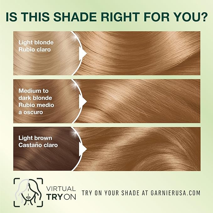 Garnier Nutrisse Ultra Crème Hair Color, Permanent Hair Dye with 100% Gray Coverage, Vegan & Cruelty-Free, 80 Medium Natural Blonde (Butternut), 2 Count