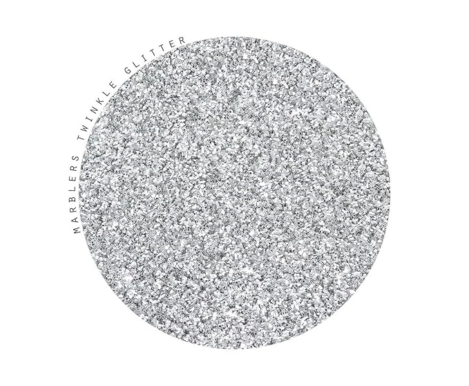 MARBLERS Twinkle Face & Body Glitter [Silver] 0.18oz (5g) | Fine | Non-Toxic | Vegan | Cruelty-Free | Festival, Rave & Party Makeup | Eye, Hair, Nail Polish, Eyeshadow | Nail Art | Gel Nail