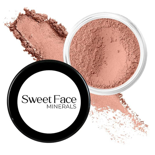 (20gms) Passion Shade Blush by SweetFace Minerals, Dark Pink Shade for Cheeks, Works as Highlighter, Make up Blush for Girls, Blusher for Cheeks, Intense Tone