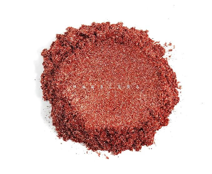 MARBLERS Chunky Natural Mica Powder [Ruby Pearl] 0.11oz (3g) | Highly Pigmented | Non-Toxic, Vegan, Cruelty-Free | Eyeshadow, Body Butter, Nail Polish, Nail Art | Party, Body, Face Makeup