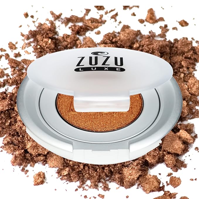 Zuzu Luxe Mineral Eyeshadow (Chameleon - Bronze/Warm Shimmer), Richly pigmented, velvety smooth formula. Natural, Paraben Free, Vegan, Gluten-free, Cruelty-free, Non GMO, 0.07 oz.