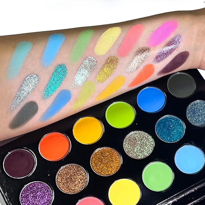 18 color eyeshadow palette,vegan eye shadow with special colors eyeshadow cosmetic Matte duochrome eyeshadow (make up-2)
