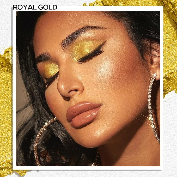 MAKI YIKA Glitter Gold Crème Eyeshadow Single, Shimmer Cream Eye Shadow palette for Women, Color Stay Long Lasting Waterproof Eye Makeup Monochrome Eyeshadows,#15