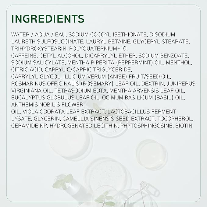 Scalp Strengthening Shampoo for Hair Growth & Anti-Loss | Vegan Ceramide Haircare Routine with Rosemary Oil, Biotin and Caffeine, Paraben Free, Korean Hair Care, 13.5 Fl. oz.