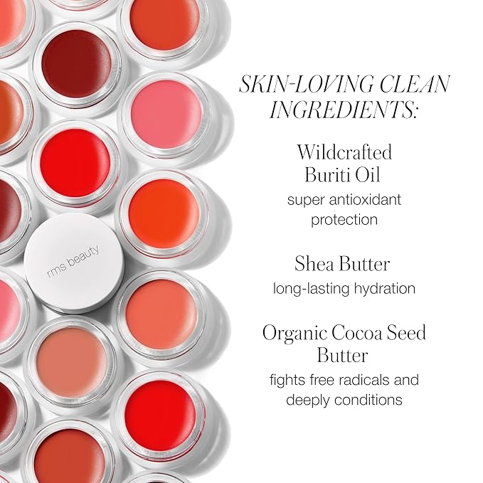 RMS Beauty Lip2Cheek – Multitasking Cream Blush & Lip Tint – Concentrated, Buildable Color with Organic Shea Butter & Buriti Oil – Radiant, Natural Finish – 0.17 oz