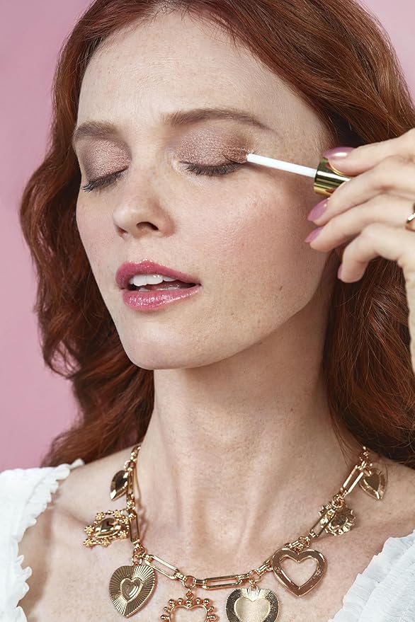 Winky Lux Rose Petal Liquid Eyeshadow, Longwear, Buildable, High-Pigment, Blendable, Crease-Proof, with Hydrating Vitamin E & Mango Seed Butter, Clean Beauty, Cruelty-Free, Vegan, Sunflower Shimmer